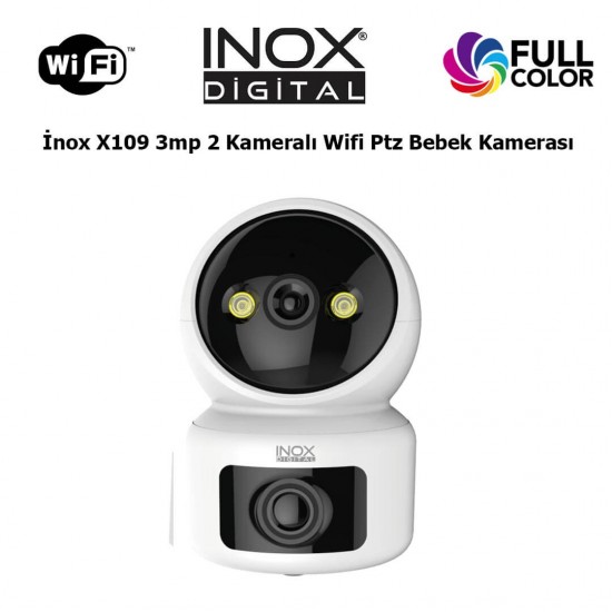 inox-x109-3mp-2-kamerali-wifi-ptz-bebek-kamerasi